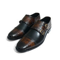 Two-Tone Brown Double Monk-Strap - detail