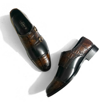 Two-Tone Brown Double Monk-Strap - top