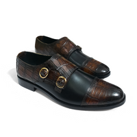 Two-Tone Brown Double Monk-Strap - side