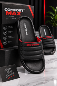 Comfort Max slide slippers, all-day comfort feature highlights