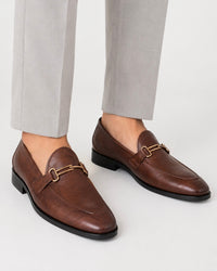 Brown Gold Bit Slip-On