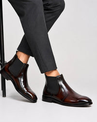 Brown Leather Chelsea Boot
